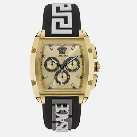 Versace Mens Versace Dominus Gold Watch